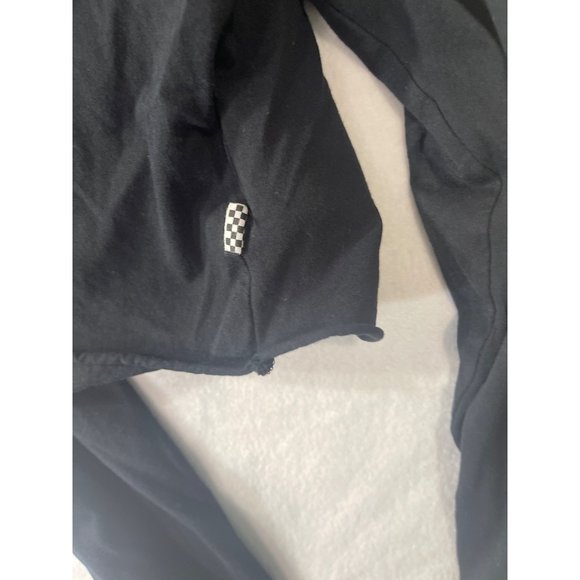 Vans Women's Black Long Sleeve T-shirt Cropped checker size Small pre-owned - Picture 10 of 11